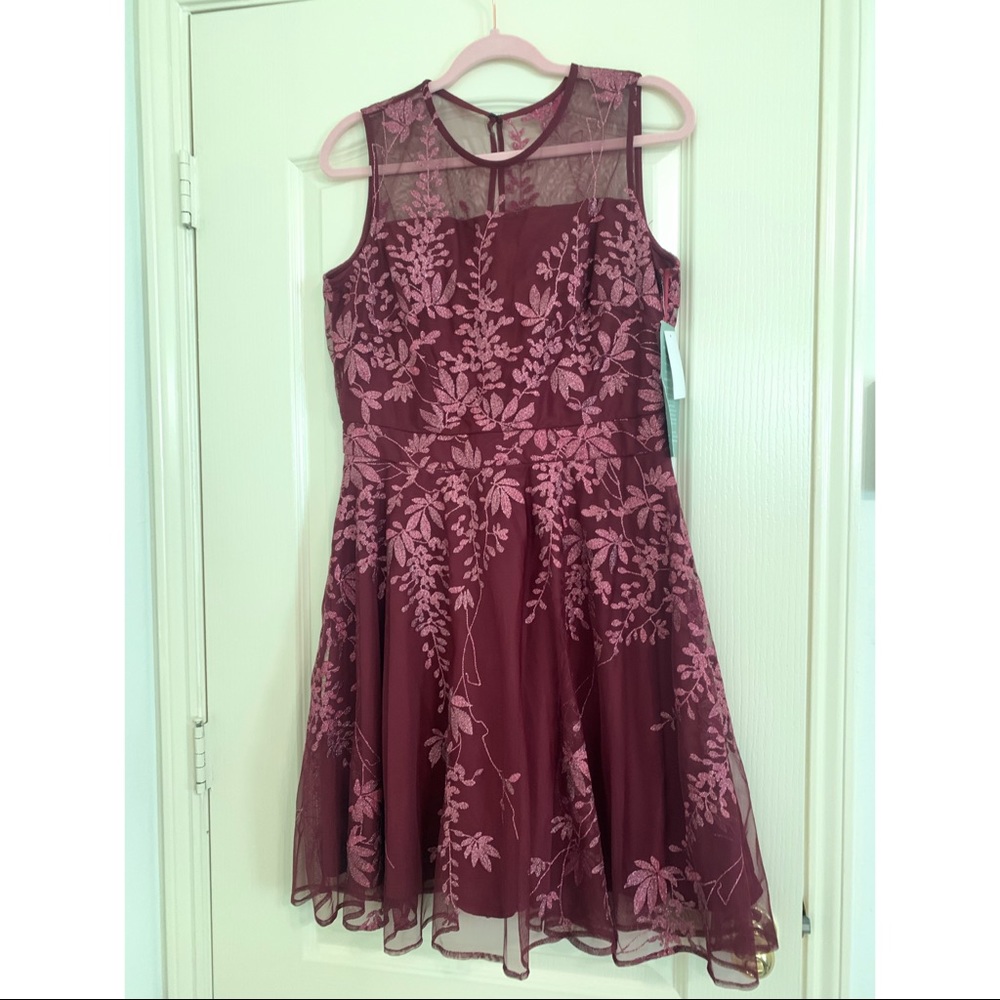 Burgundy dress